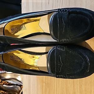 Michael Kors Rory Loafer Suede Wedges Size 9